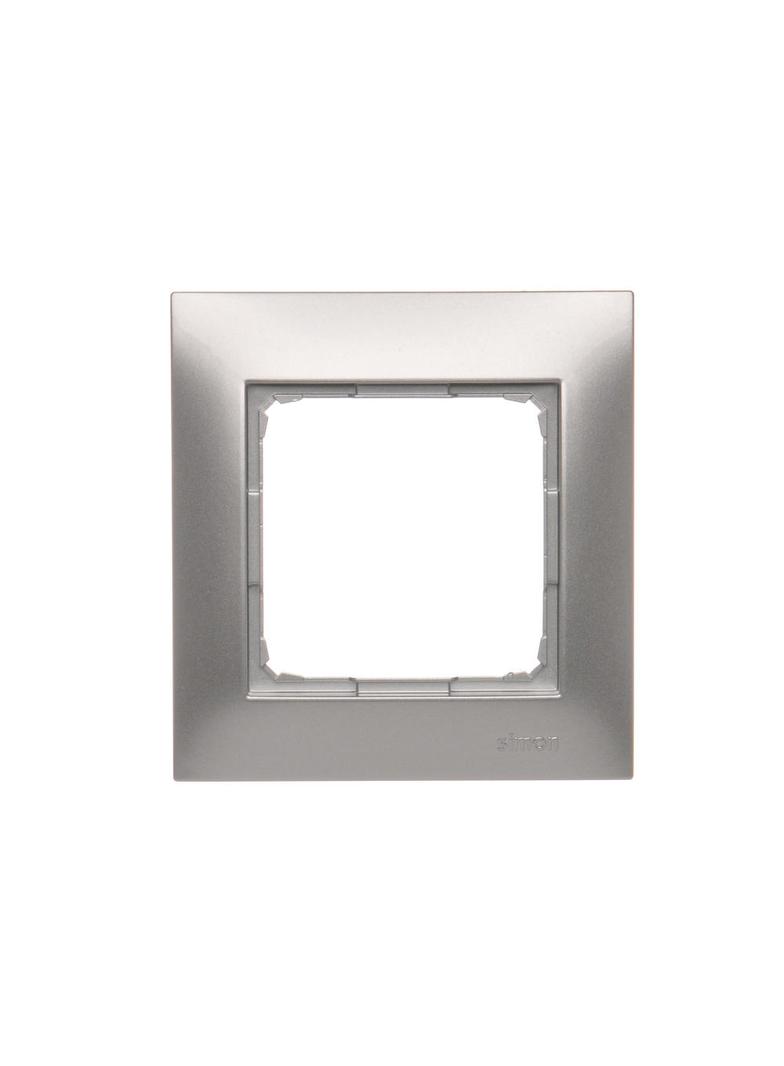 Simon 54 Premium Ramka 1-krotna PREMIUM do puszek karton-gips IP20 / IP44 srebrny mat DRK1/43 KONTAKT