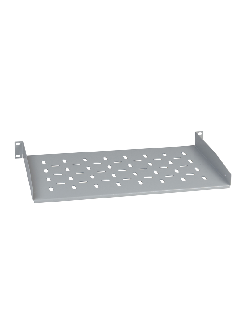 Półka stała 19/ z podwyższeniem 5mm 1U głębokość 250 stalowa RAL7035 15kg NSYBF1U25P Schneider