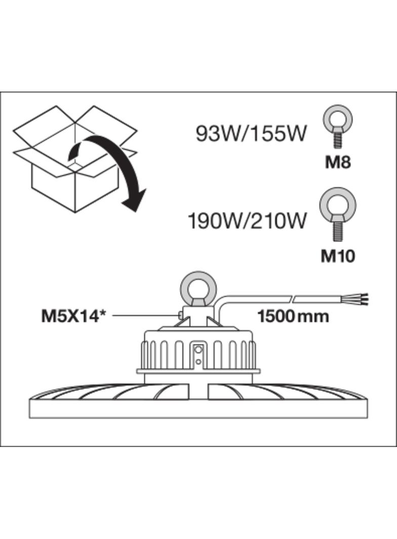 Oprawa HIGH BAY LED BRACKET 93W-155W