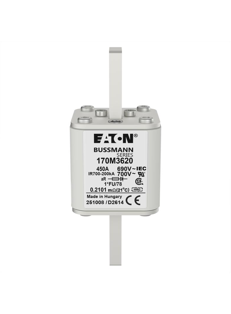 FUSE 450A 690V 1*FU/78 AR UC Wkładka szybka 450A AC 690V rozmiar 1 45x45x110 mm aR, 170M3620 EATON