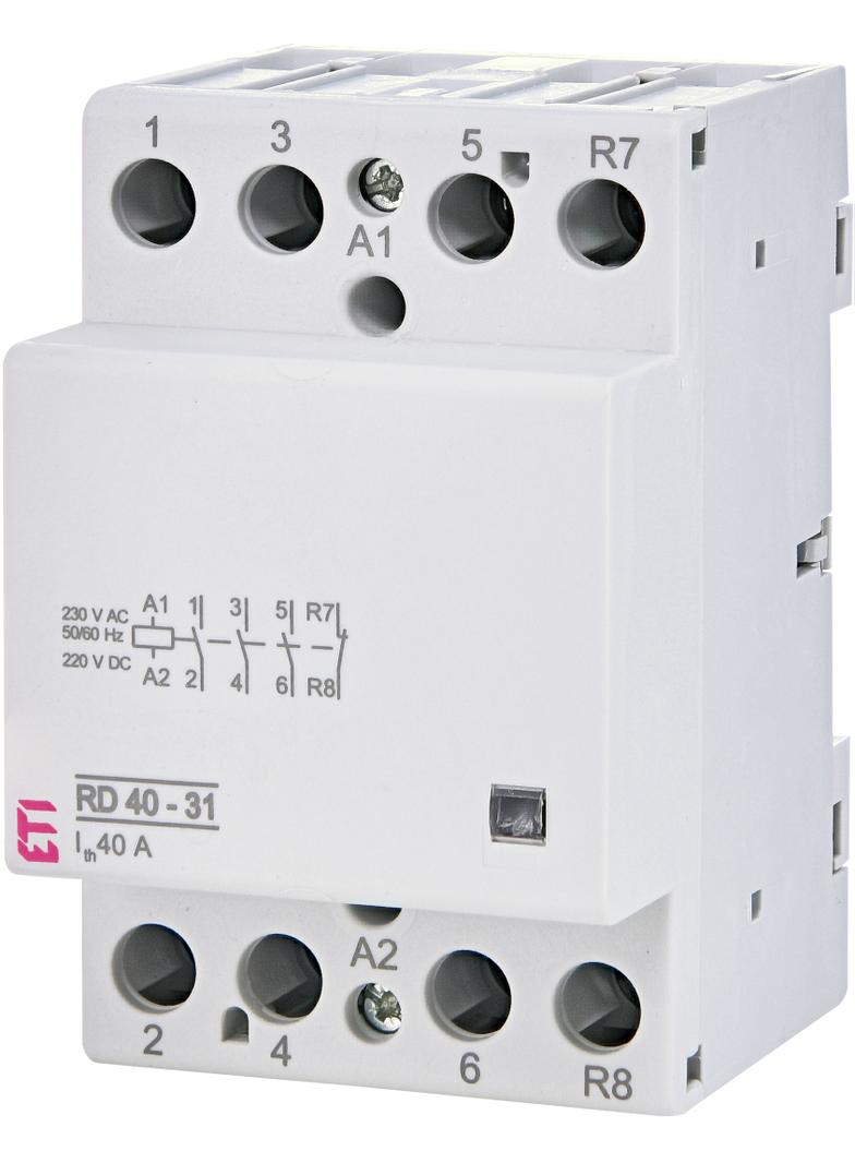 Stycznik modułowy 40A 3Z 1R 3M 4P RD 40-31-230V AC/DC 002464020 ETI