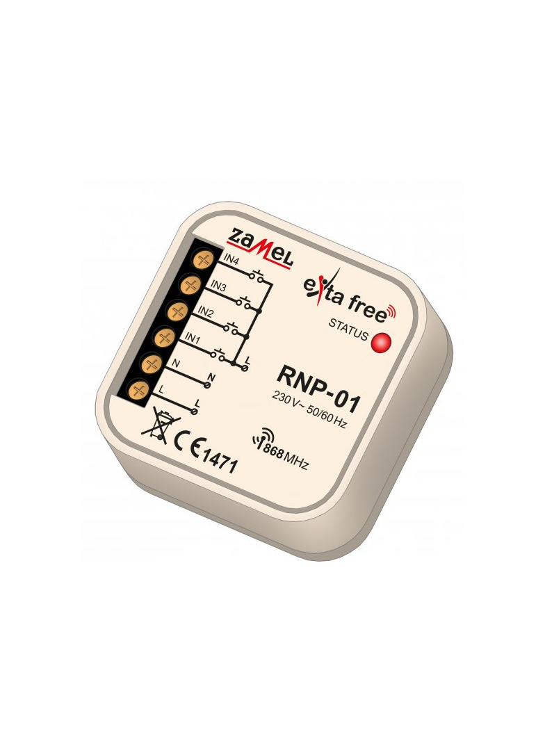 RADIOWY NADAJNIK DOPUSZKOWY 4-KANAŁOWY TYP: RNP-01