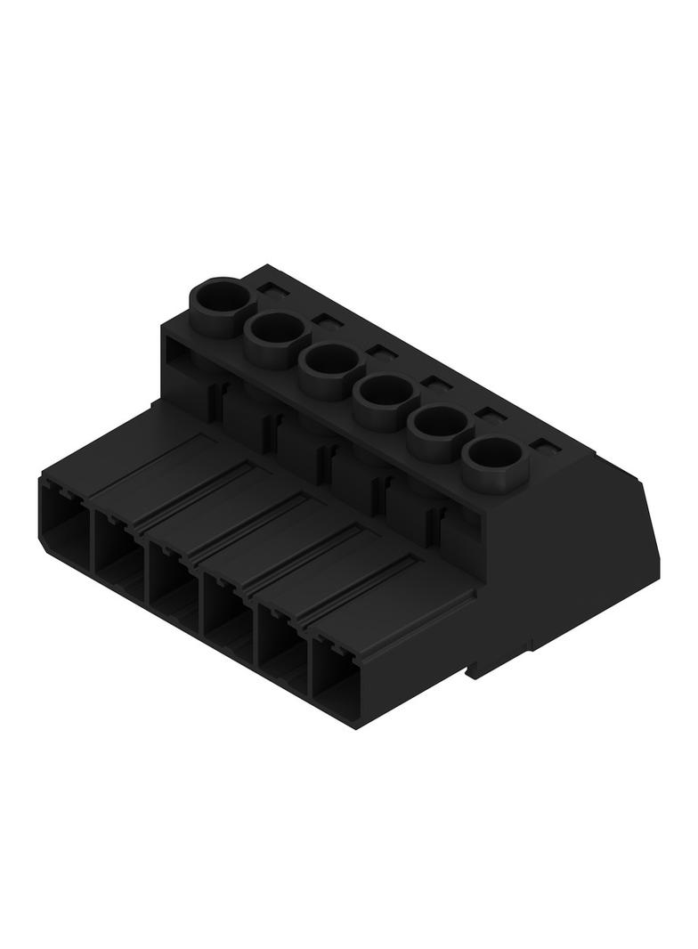 SVZ 7.62HP/06/180G SN BK BX Wtyk PCB (złącze wiązki), 7.62 mm, Liczba biegunów: 6, Przyłącze z jarzmem /50szt./ 1931670000 WEIDMÜLLER