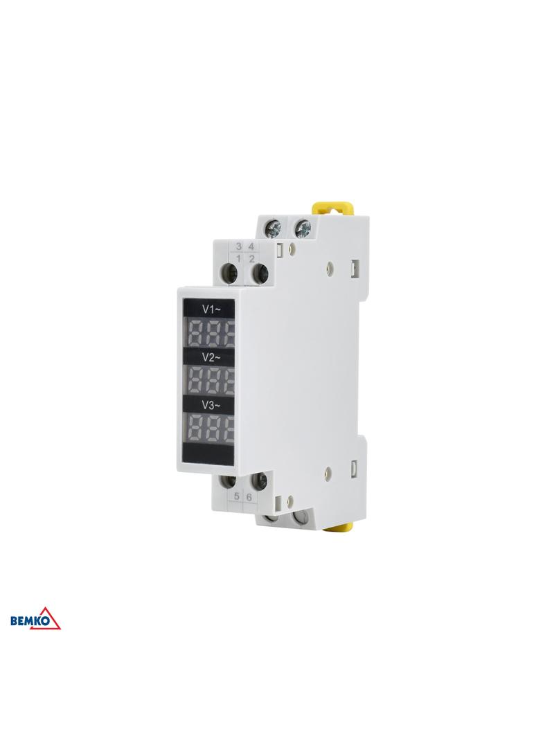 Woltomierz lampka kontrolka modułowa Wskaźnik napięcia 3F cyfrowy 80-500V SCHELINGER