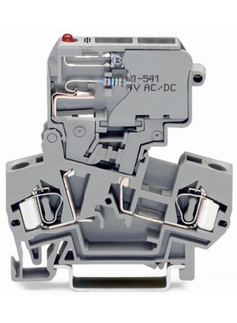 złączka bezpiecznikowa 4 mm2 szara