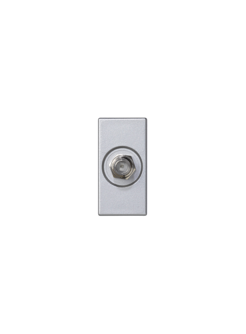 Simon Connect Płytka K45/2 gn. SAT (F) żeńskie 225x45mm + wkład aluminium K102C/8 KONTAKT