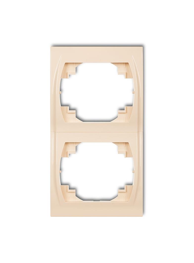 LOGO Ramka pionowa podwójna beżowa