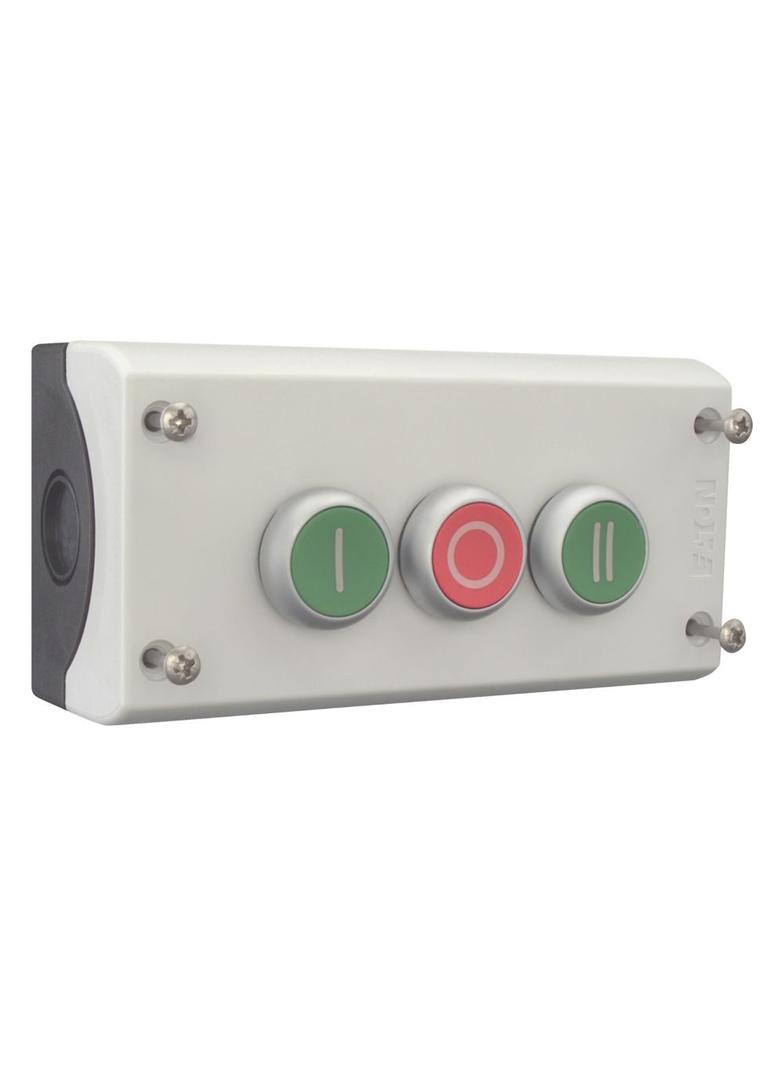 M22-I3-M1 Kaseta sterownicza 3-otworowa z przyciskami zielony/czerwony/zielony IP65 216532 EATON