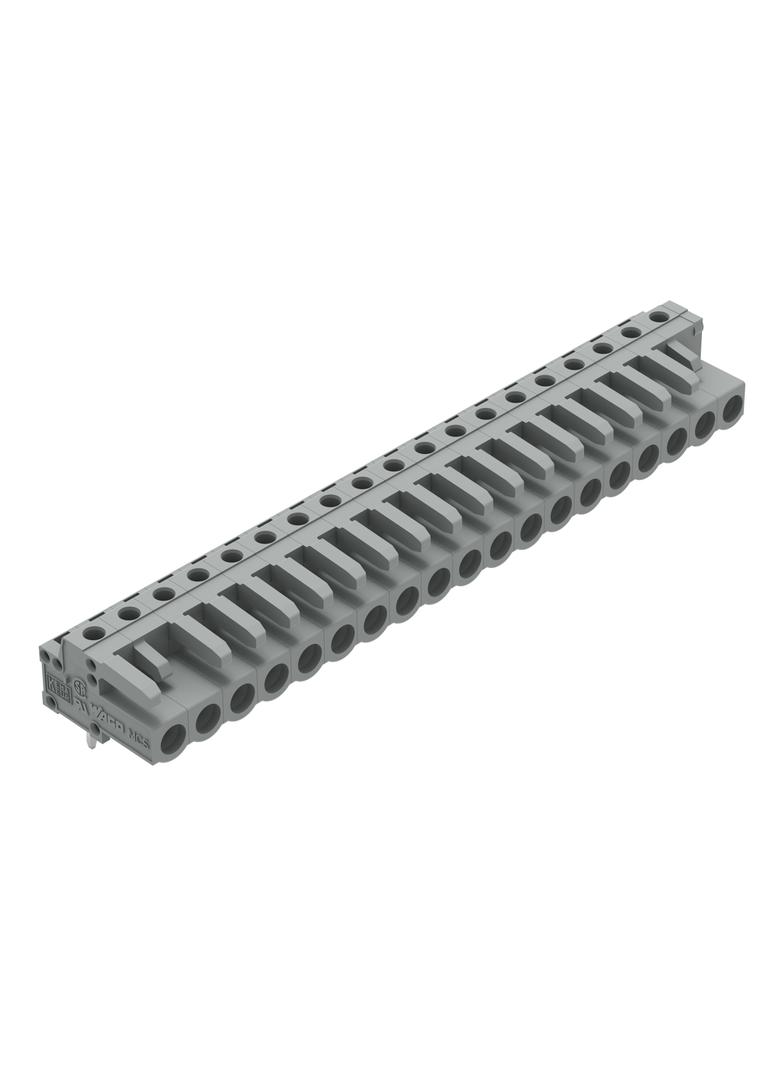 MCS-MIDI Classic gniazdo kątowe 19-bieg. szare raster 5 mm /10szt./ WAGO
