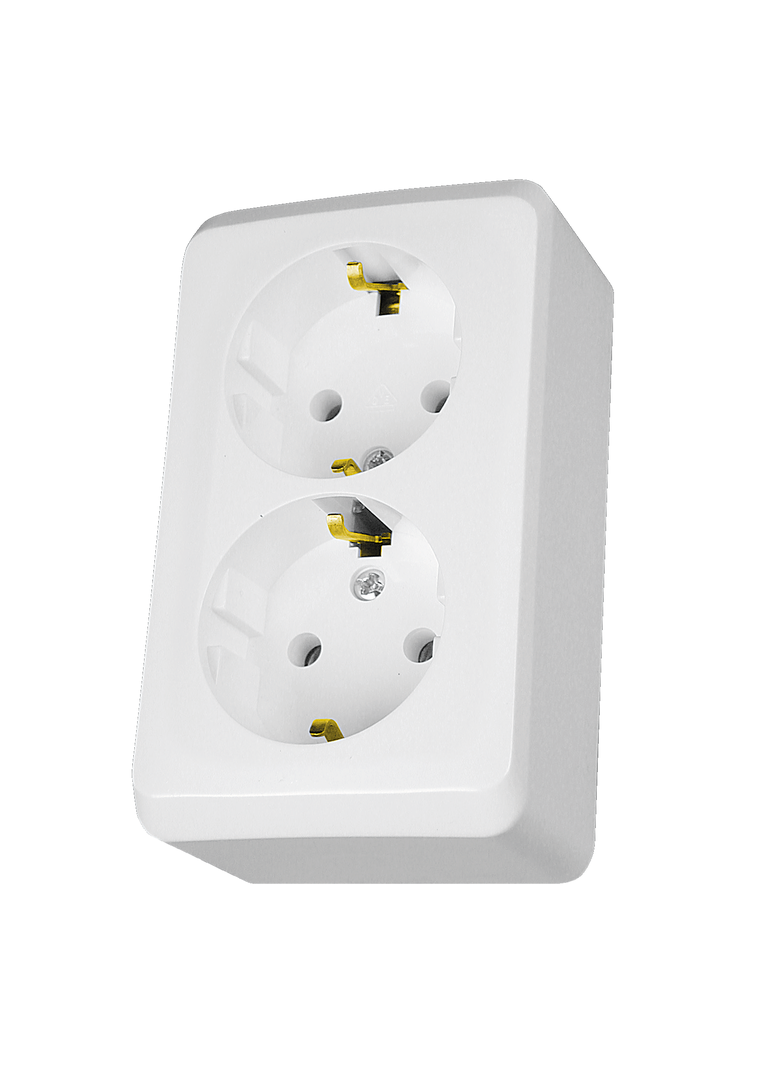 Prima gniazdo podwójne schuko biały WDE001048 Schneider