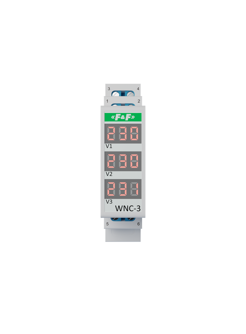 Modułowy wskaźnik napięcia - 3 fazowy LCD WR-3 WNC-3 F&F