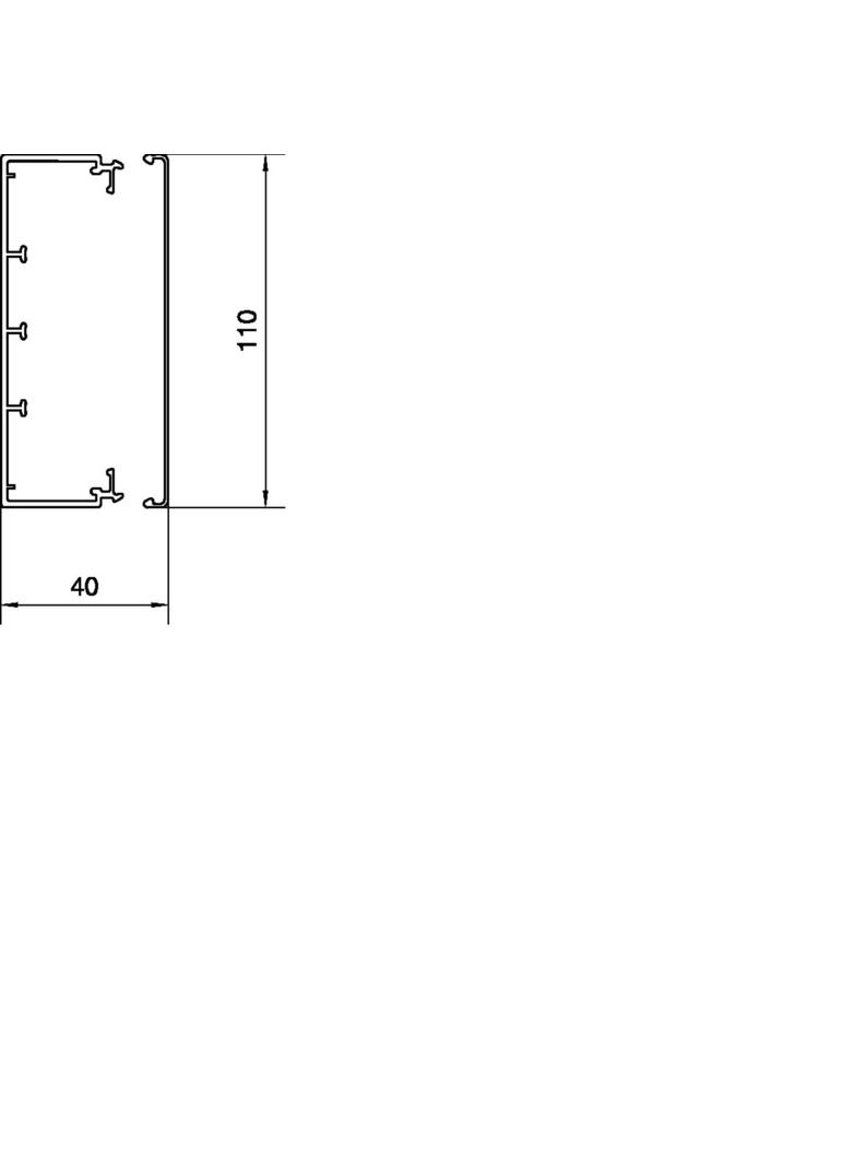 tehalit.LF Kanał elektroinstalacyjny PVC 40x110mm jasnoszary LF4011007035 HAGER
