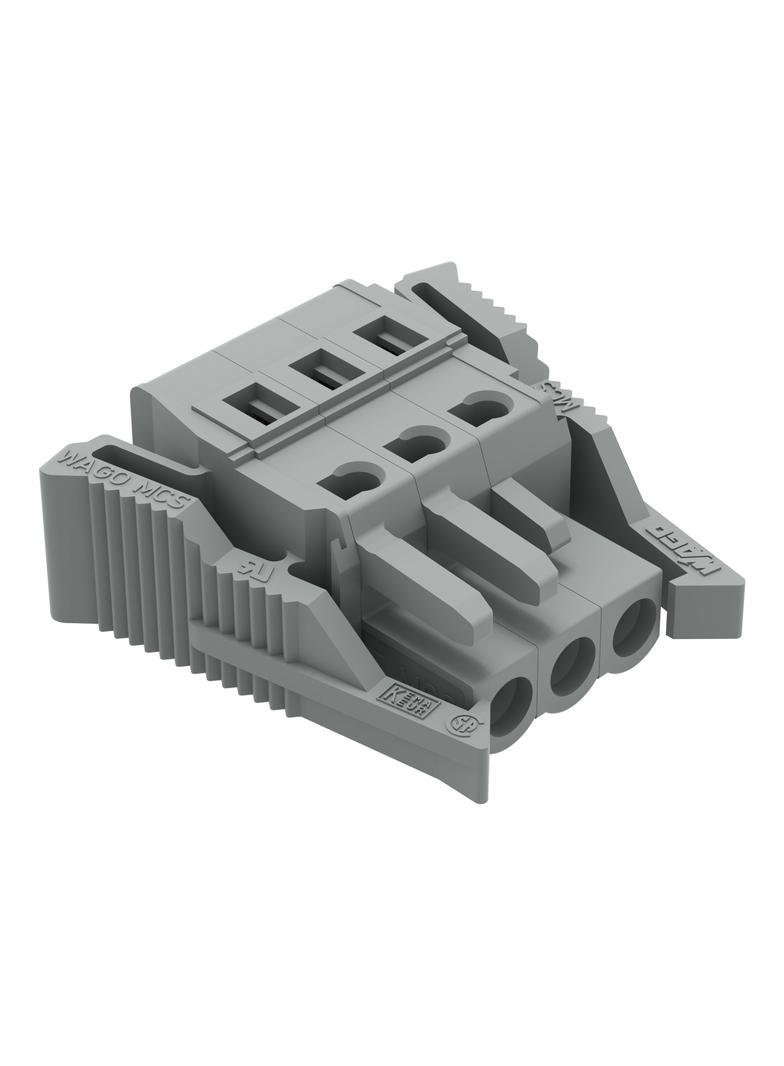 Gniazdo MCS‑MIDI Classic 3‑biegunowe szare raster 5mm 231‑103/037‑000 /50szt./ WAGO