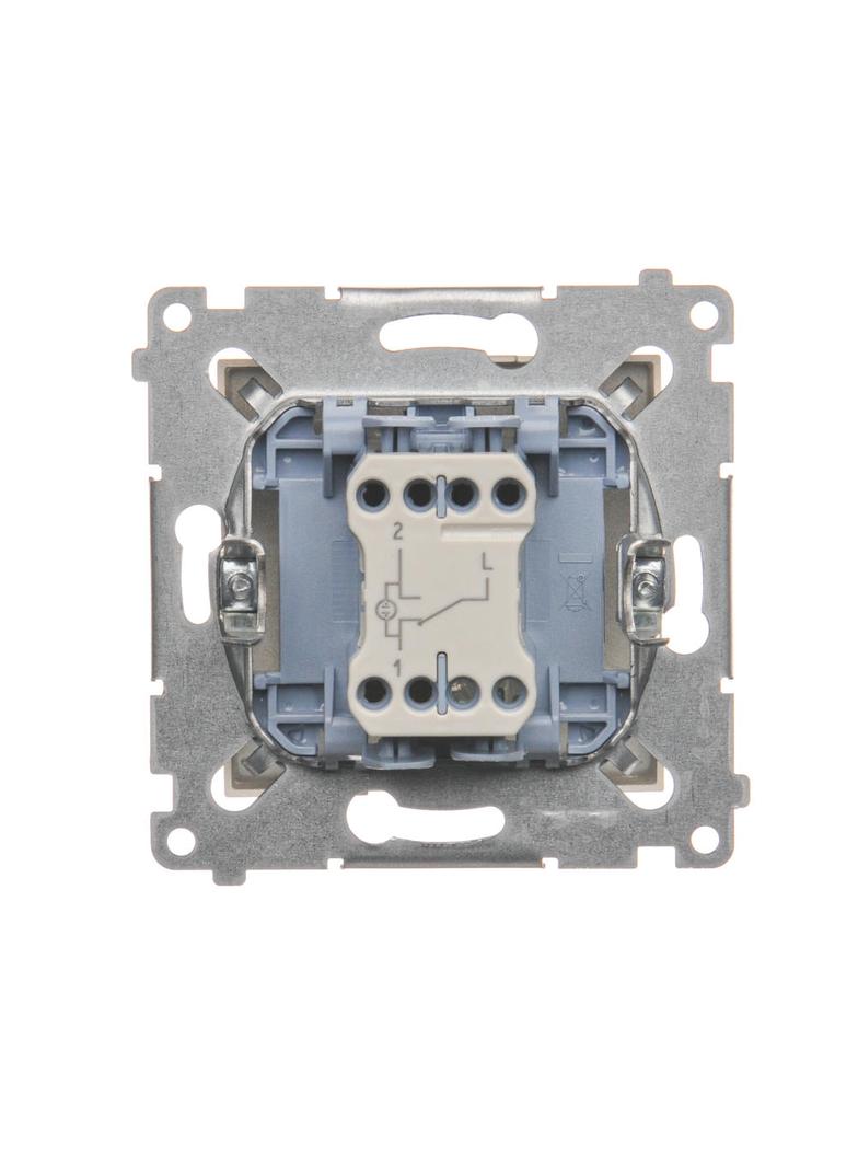 Simon 54 Łącznik schodowy z podświetleniem LED bez piktogramu 10A 250V szybkozłączka złoty mat DW6L.01/X/44 KONTAKT