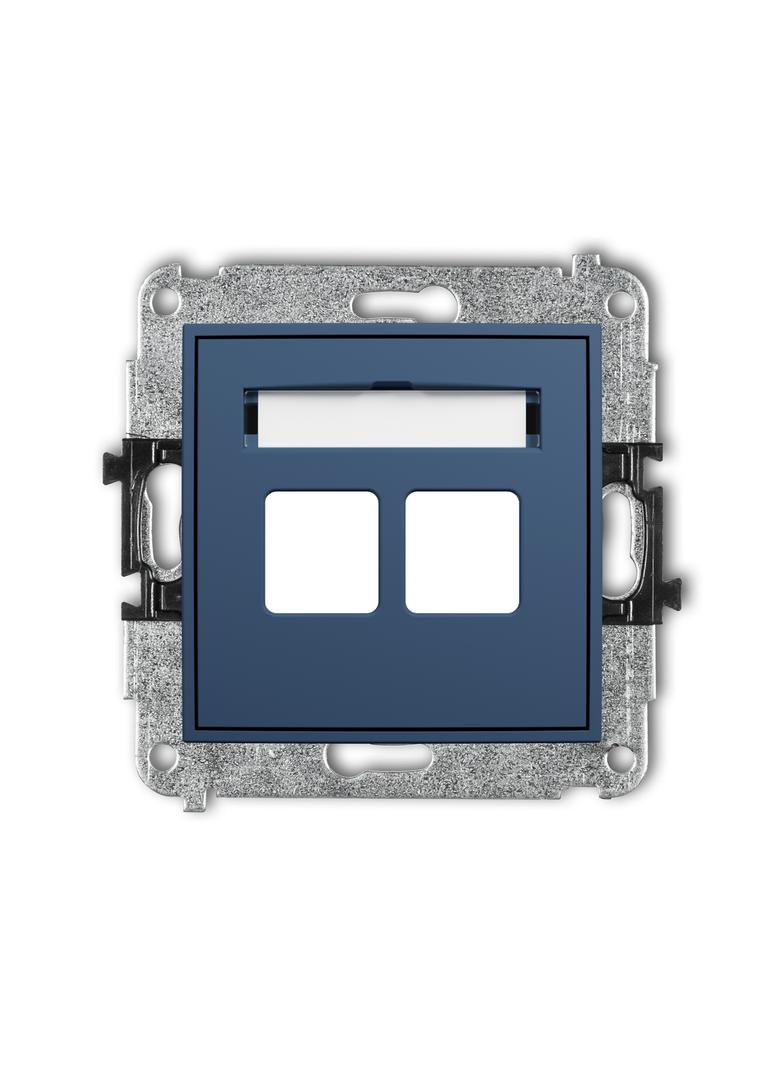 MINI Gniazdo antenowe multimedialne podwójne bez modułu (standard Keystone) navy blue 64MGM-2P KARLIK