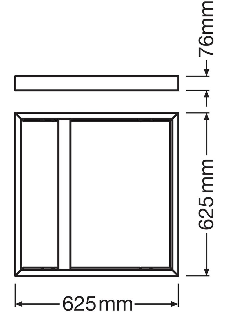 Ramka o wysokości 75mm do montażu powierzchniowego PANEL 625 SURFACE MOUNT KIT H75