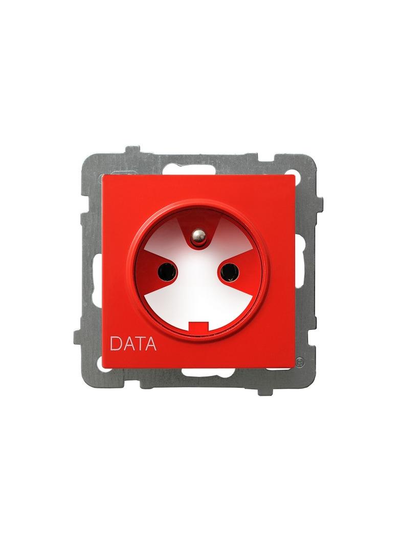 AS ANTYBAKTERYJNY Gniazdo pojedyncze z uziemieniem DATA z kluczem uprawniającym, produkt zawiera szk