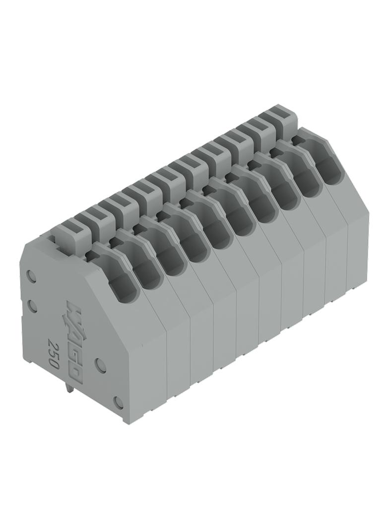 Listwa zaciskowa do płytek drukowanych 10-biegunowa szara raster 2,5mm /45szt./ 250-410 WAGO