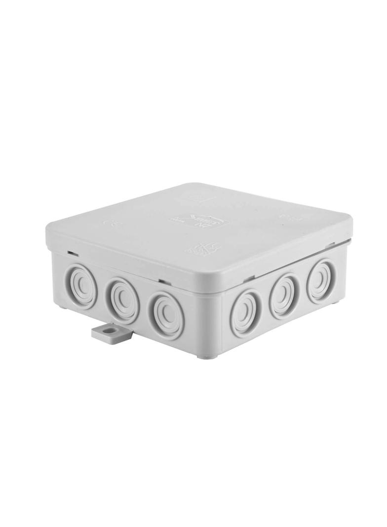 N7 ,  Puszka naścienna z dławicą zintegrowaną, samozatrzaskowa 100*100mm - Seria Fastbox, szary