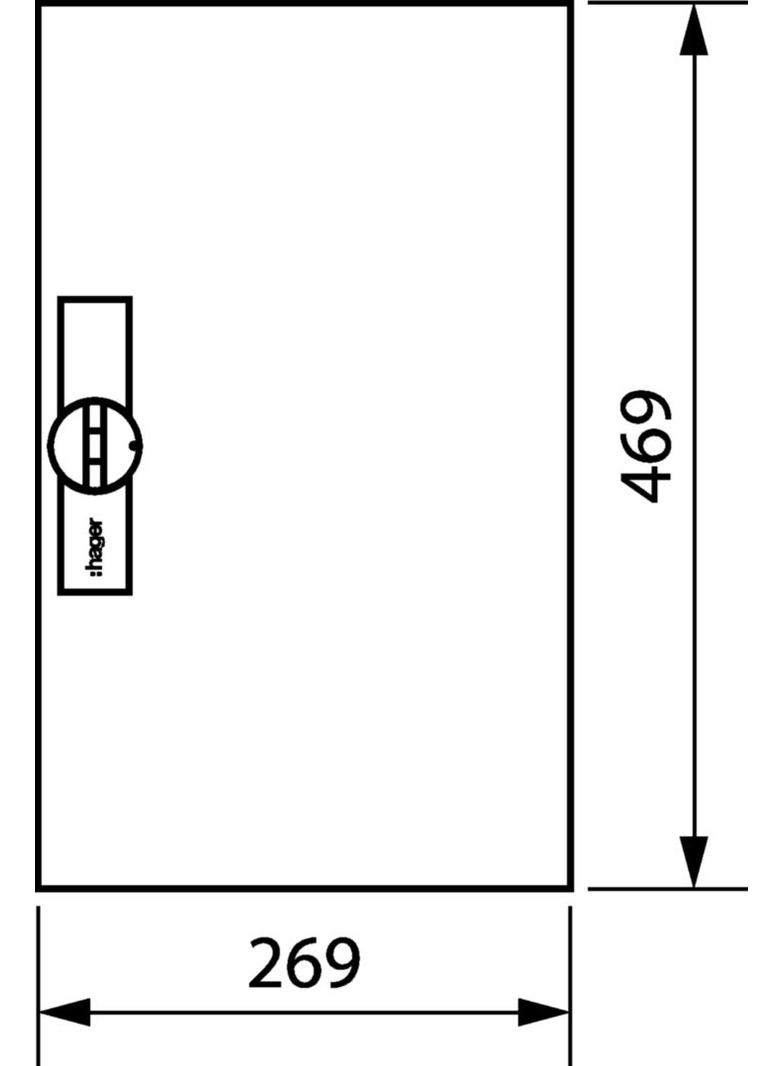 univers Drzwi prawe do obudowy IP44 500x300mm FZ001N HAGER