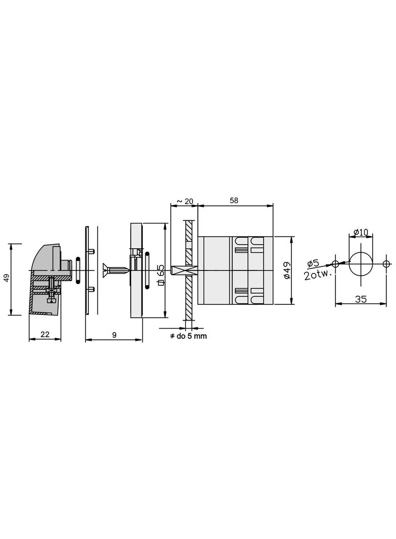 Łuk E25-12 Włącz-wyłącz  0-I IP-65
