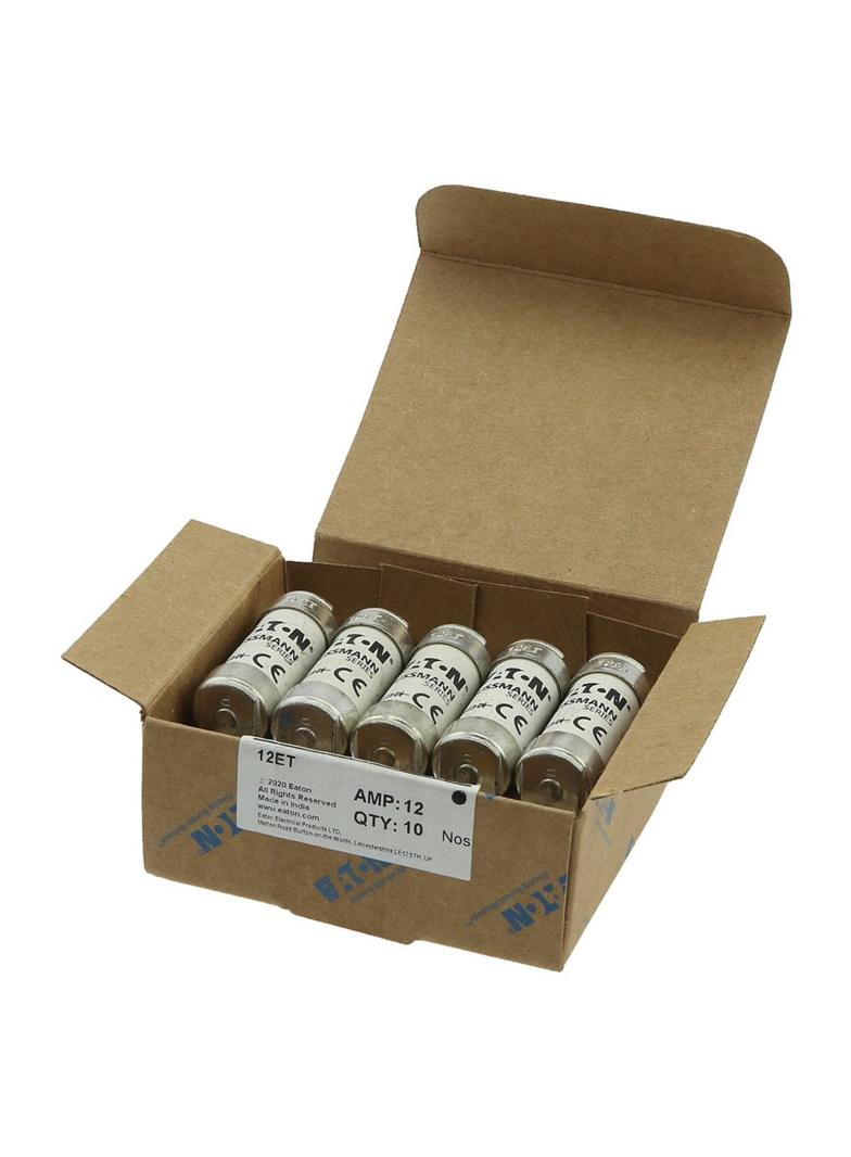 12A 690V SEMI CONDUCTOR FUSE (10) Wkładka szybka 12A AC 690V DC 500V BS88 19x77 mm aR BS 12ET EATON