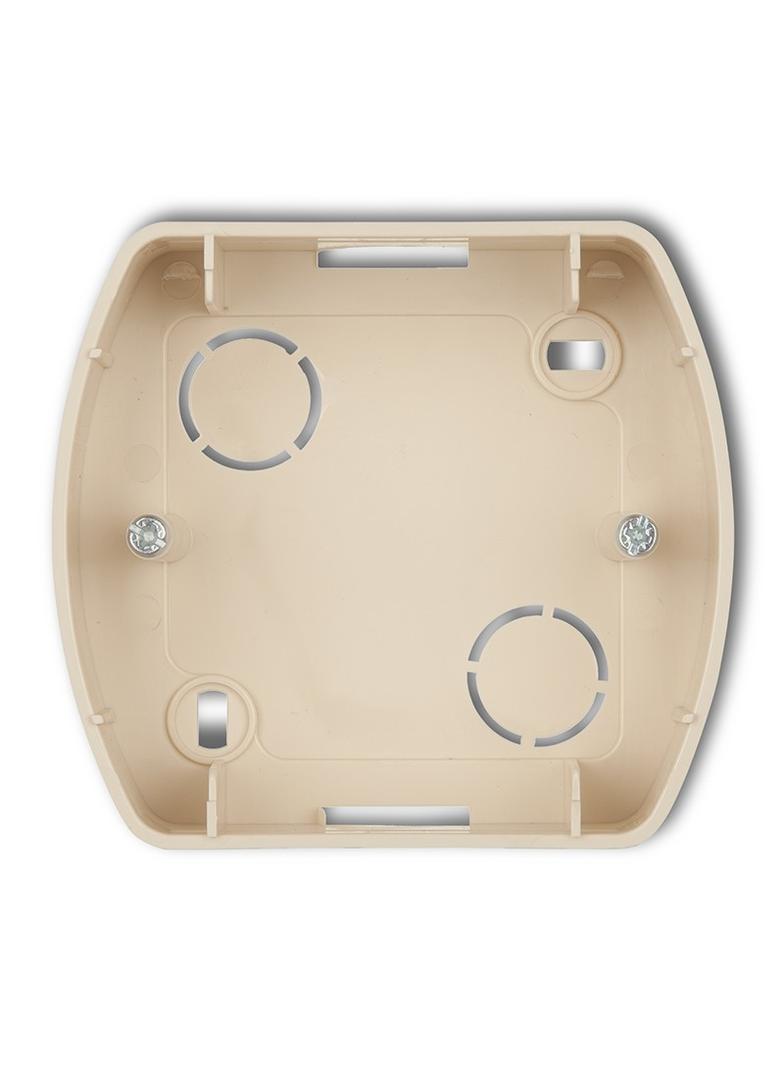 TREND Puszka montażowa pozioma pojedyncza beżowa