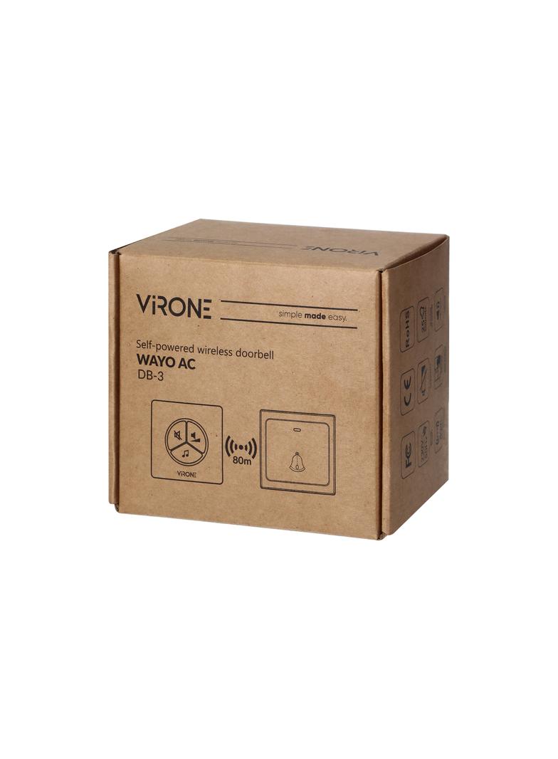 Dzwonek bezprzewodowy WAYO AC sieciowy bezbateryjny przycisk learning system 25 dźwięków 80m DB-3 OR
