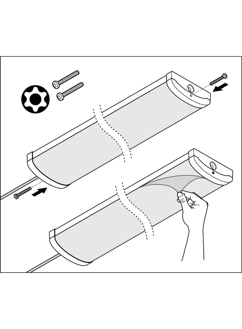 Zestaw do podwieszania LINEAR SURFACE 1200 P 32W 830 white IP44 EM