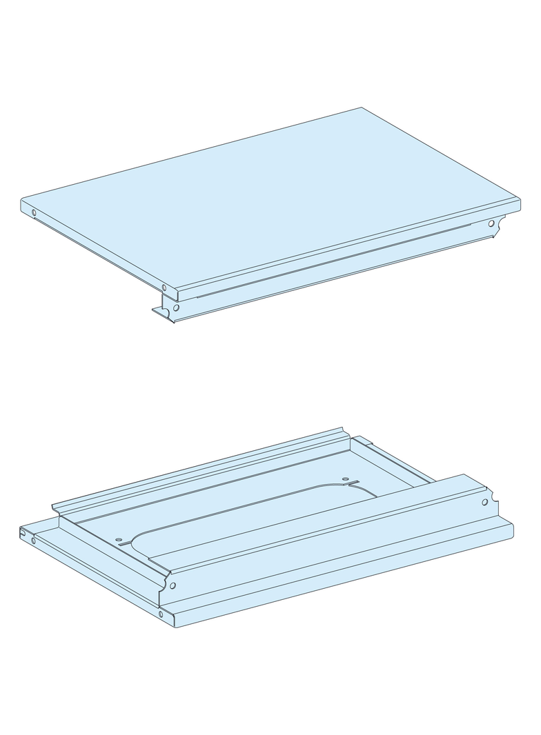 Rozdzielnice PrismaSet, komplet osłon górna oraz dolna IP55 600mm