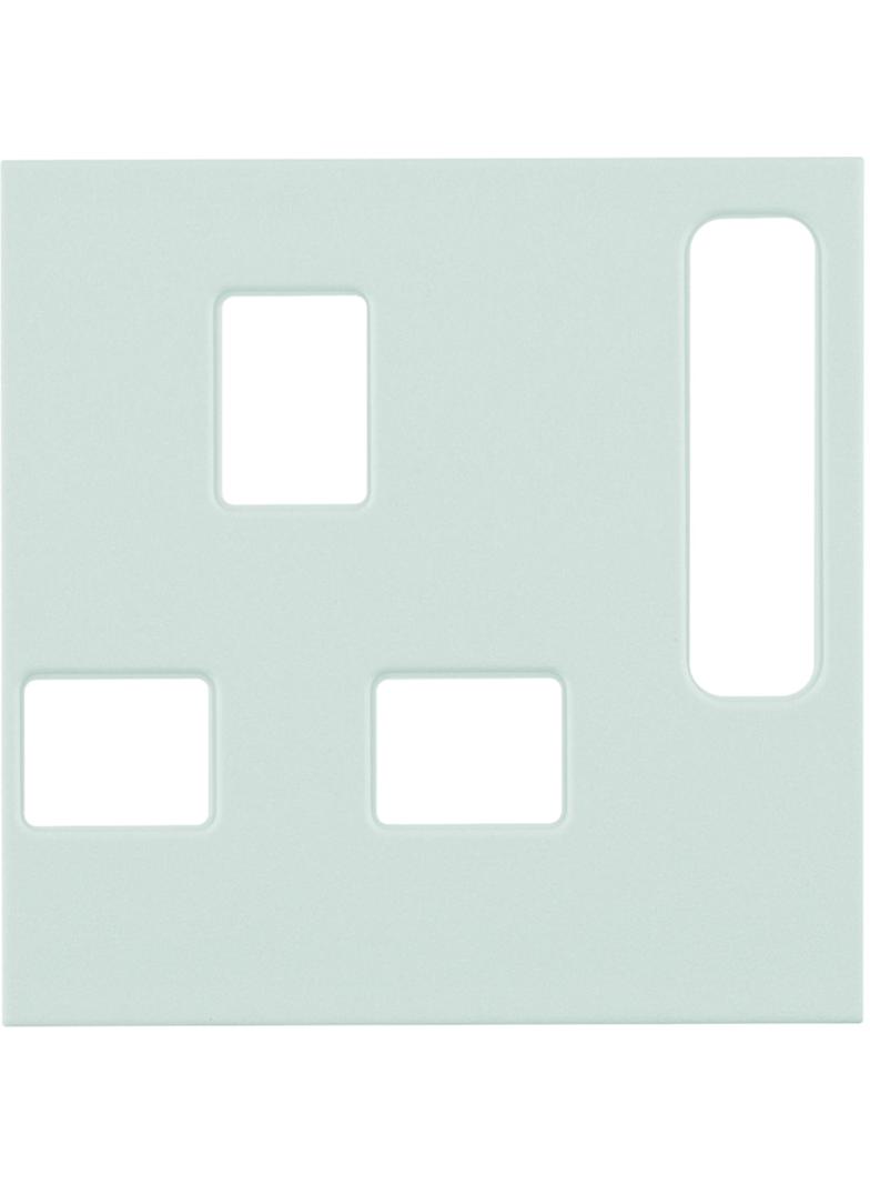 B.x Płytka czołowa do gniazda z uziemieniem standard brytyjski, biały mat