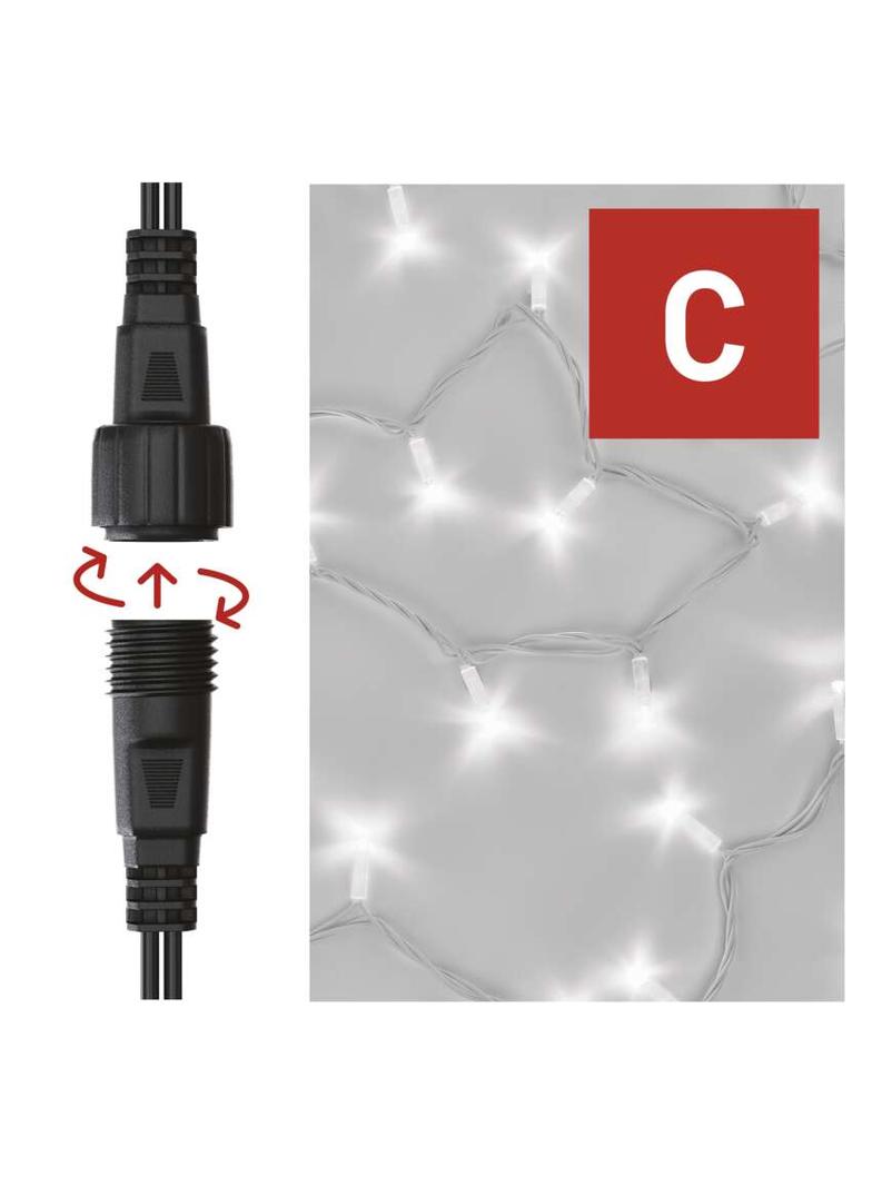 Lampki choinkowe Profi 50 LED 5m zimna biel biały przewód IP44 timer D2AC02 EMOS