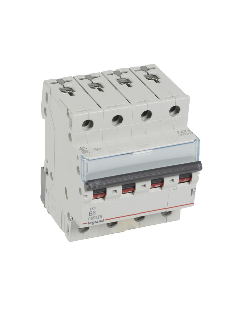Wyłącznik Nadprądowy S 304 4P B6A 6kA TX3 403413 LEGRAND