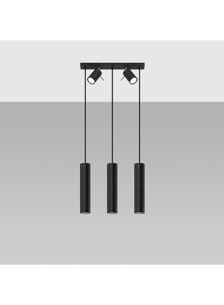 Sollux Lampa wisząca RING 3 czarny SL.1099