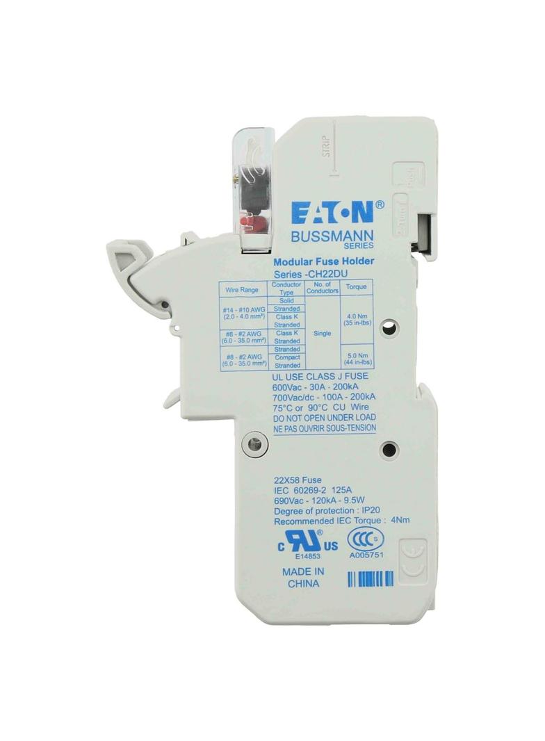 1 Pole 22x58 MFH Micro Switch Podstawa wkł. cyl. 22x58 1p 125A 690 Vac mikroprzekaźnik CH221DMSU-F E