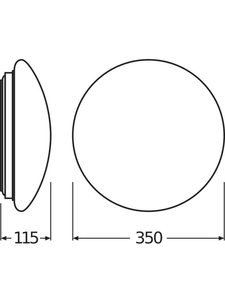 Plafon LED SURFACE CIRCULAR 350 18W 840 IP44 4058075617964 LEDVANCE