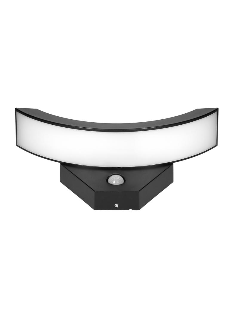 SPINEL LED 10W oprawa ogrodowa z czujnikiem ruchu 140st 800lm IP54 4000K IK10 czarna AD-OP-6119BLPMR