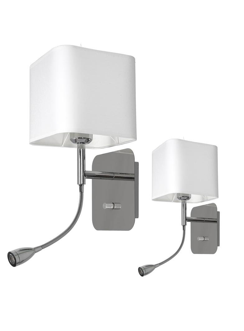 Milagro kinkiet Napoli E27 + LED 1W 90lm 4000K biały/chrom ML63600