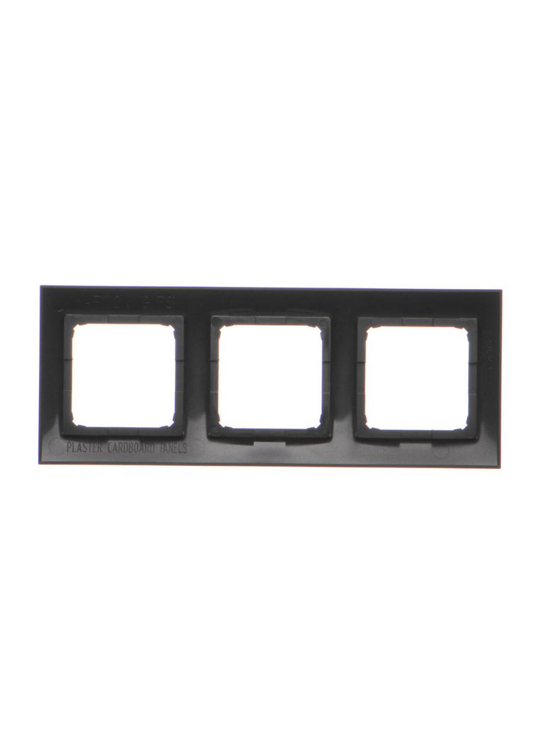 Simon 54 Premium Ramka 3-krotna PREMIUM do puszek karton-gips IP20 / IP44 czarny DRK3/49 KONTAKT