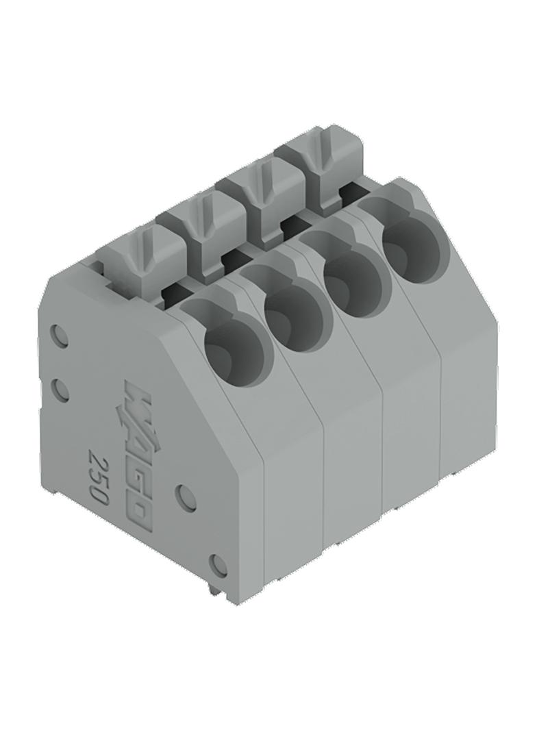 listwa zaciskowa do p. drukowanych 4-bieg. szara raster 3,5 mm /75szt./ WAGO