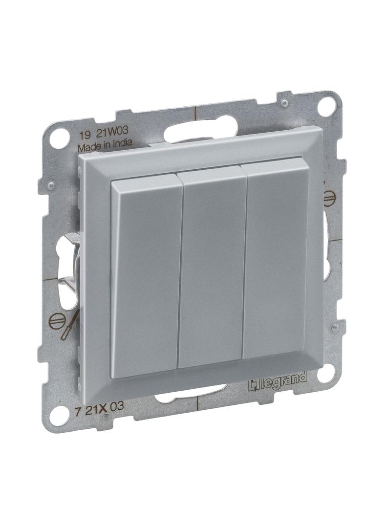Suno Łącznik Potrójny - 20 Ax - 250V - Zaciski Śrubowe Aluminium 721303 LEGRAND