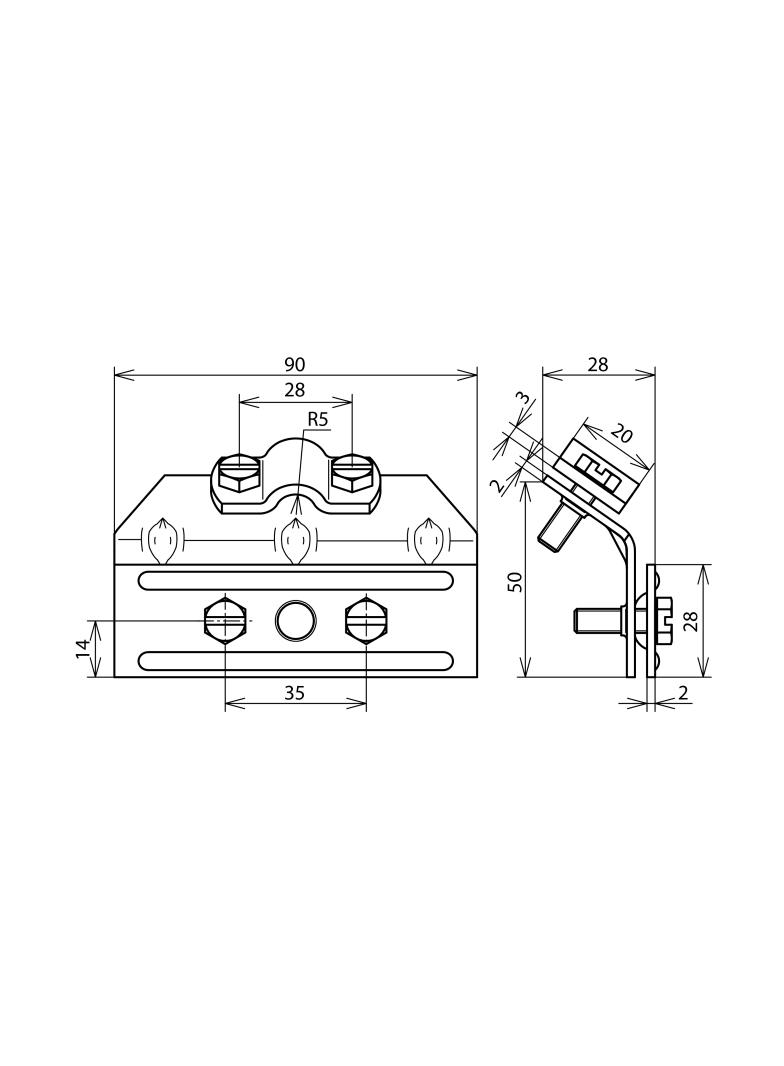 Zacik do kraty przeciwśniegowej, St/tZn