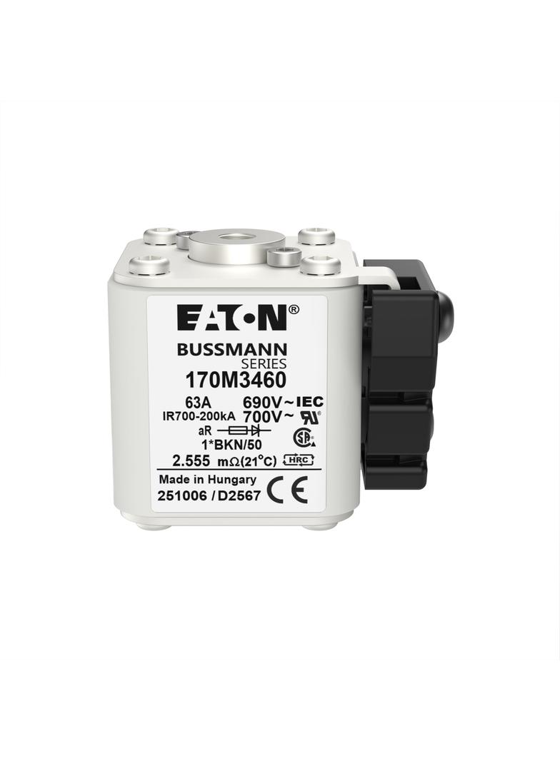 FUSE 63A 690V 1*BKN/50 AR UC Wkładka szybka 63A AC 690V rozmiar 1 45x59x51 mm aR IE 170M3460 EATON