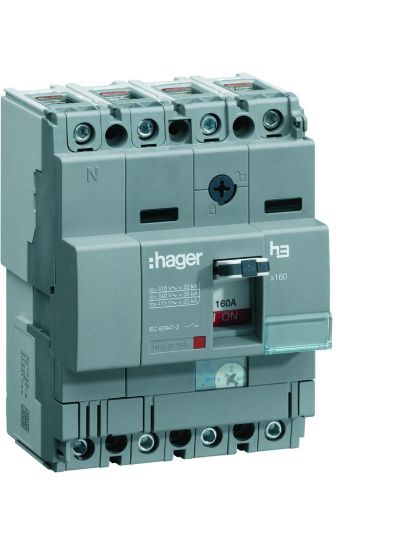 Wyłącznik mocy x160 4P 40kA 160A HNA161H HAGER