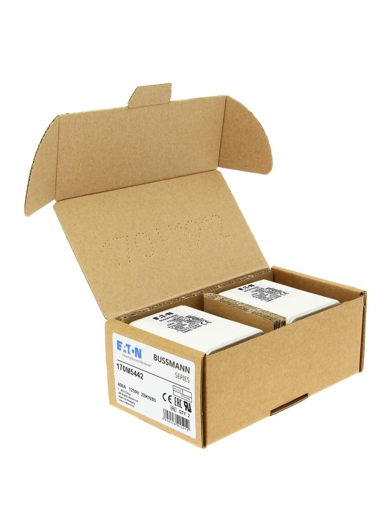 FUSE 400A 1250V 2BKN/80 AR CU Wkładka szybka 400A AC 1250V rozmiar 2 61x77x81 mm aR IEC UL 170M5442