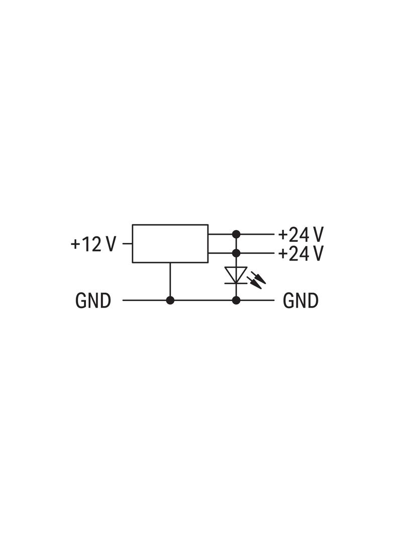 złączka z przetwornikiem DC/DC 12VDC/24VDC/250mA WAGO