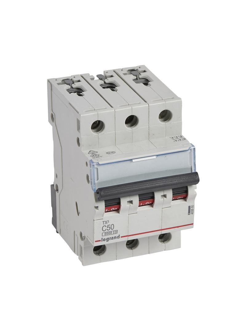 WYŁĄCZNIK NADPRĄDOWY S 303 3P C 50A 6000A SERII TX3, Legrand