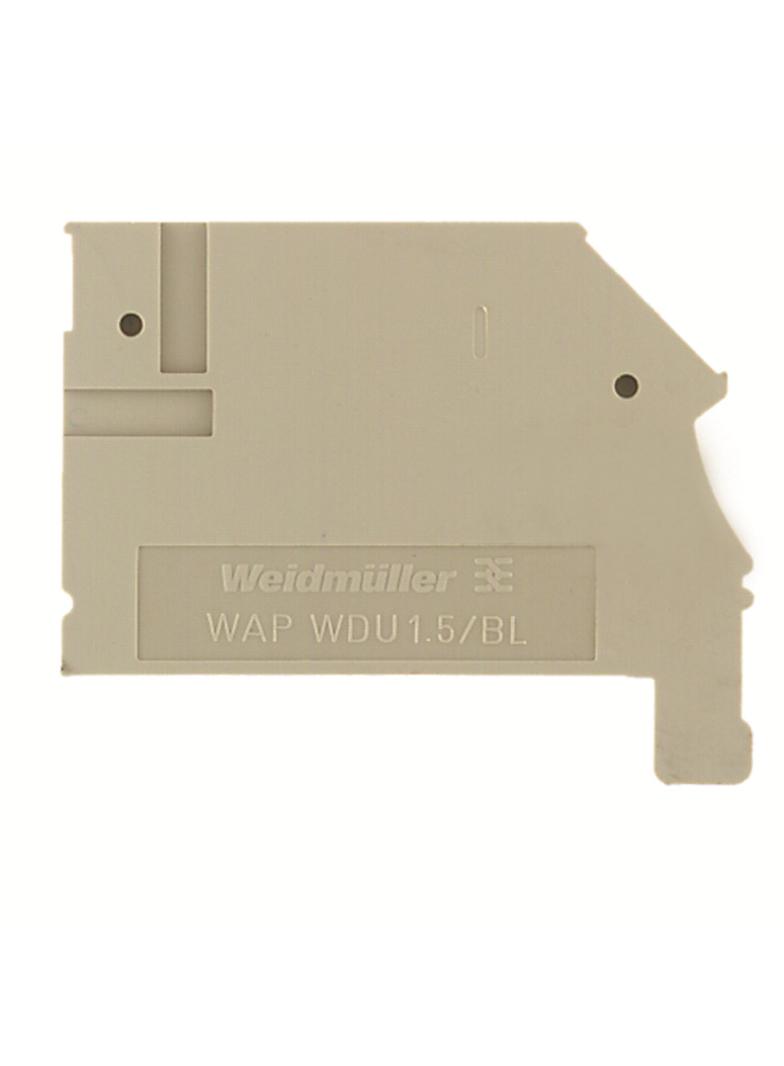 WAP WDU1.5/BLZ Płytka końcowa (styki), 45.4 mm x 2.5 mm, Ciemnobeżowy /50szt./ 1577330000 WEIDMÜLLER