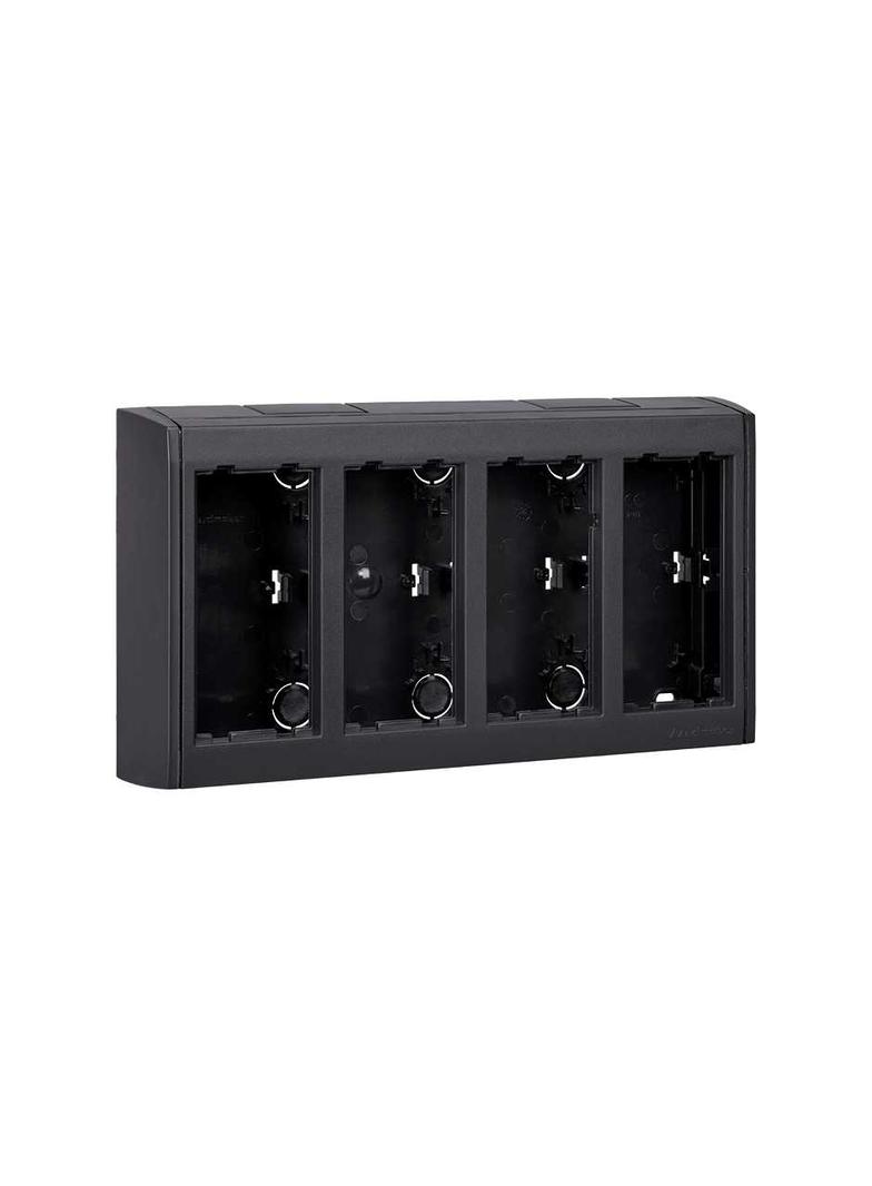 Simon Connect Obudowa natynkowa 4-modułowa z pokrywami bocznymi 8x K45 szary grafit