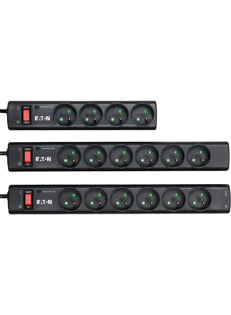 Listwa zasilająca Eaton Protection Strip przeciwprzepięciowa 6 gniazd 1 m czarna EATON